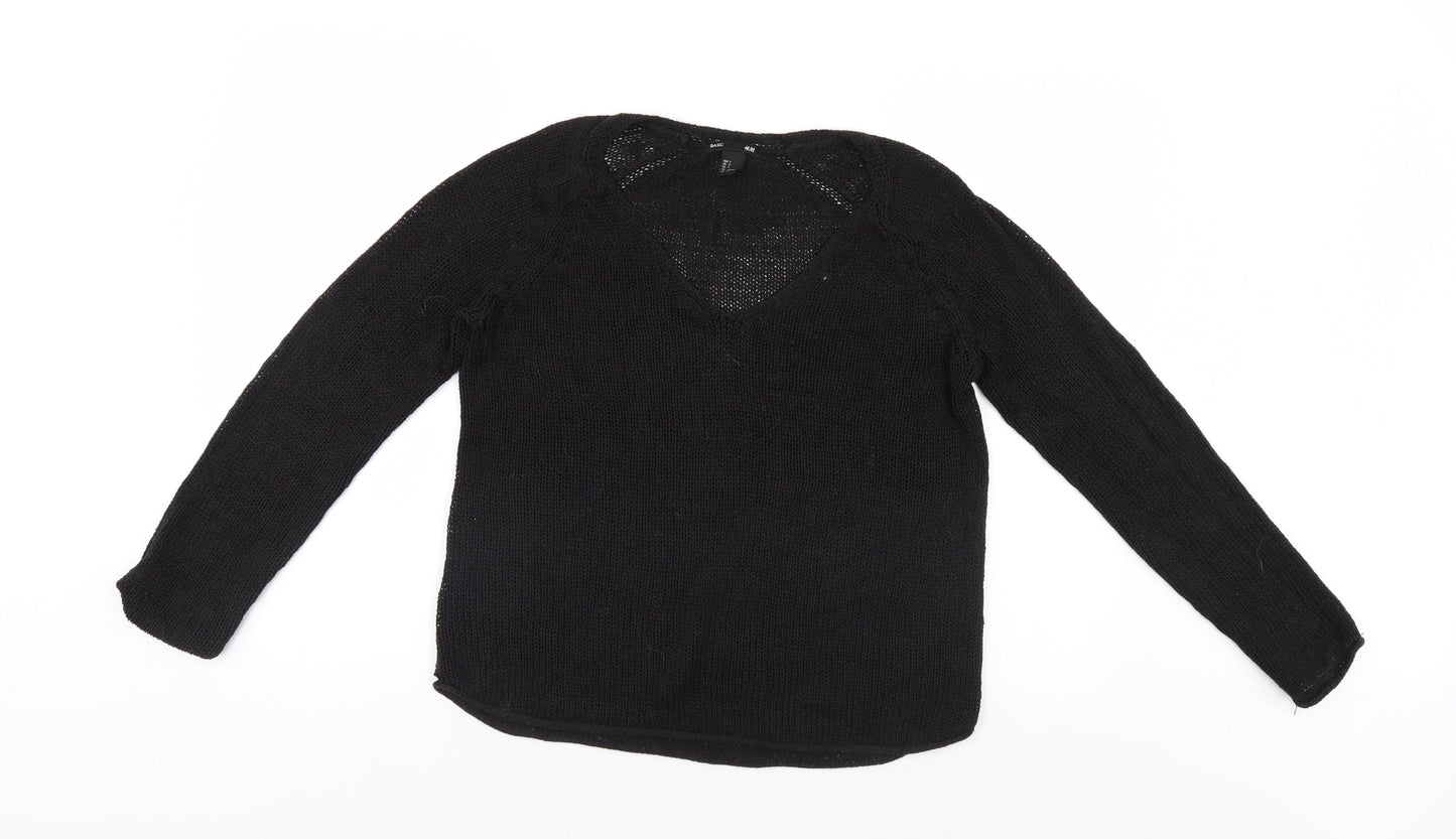 Womens UK Size S H&M Black Pullover Jumper