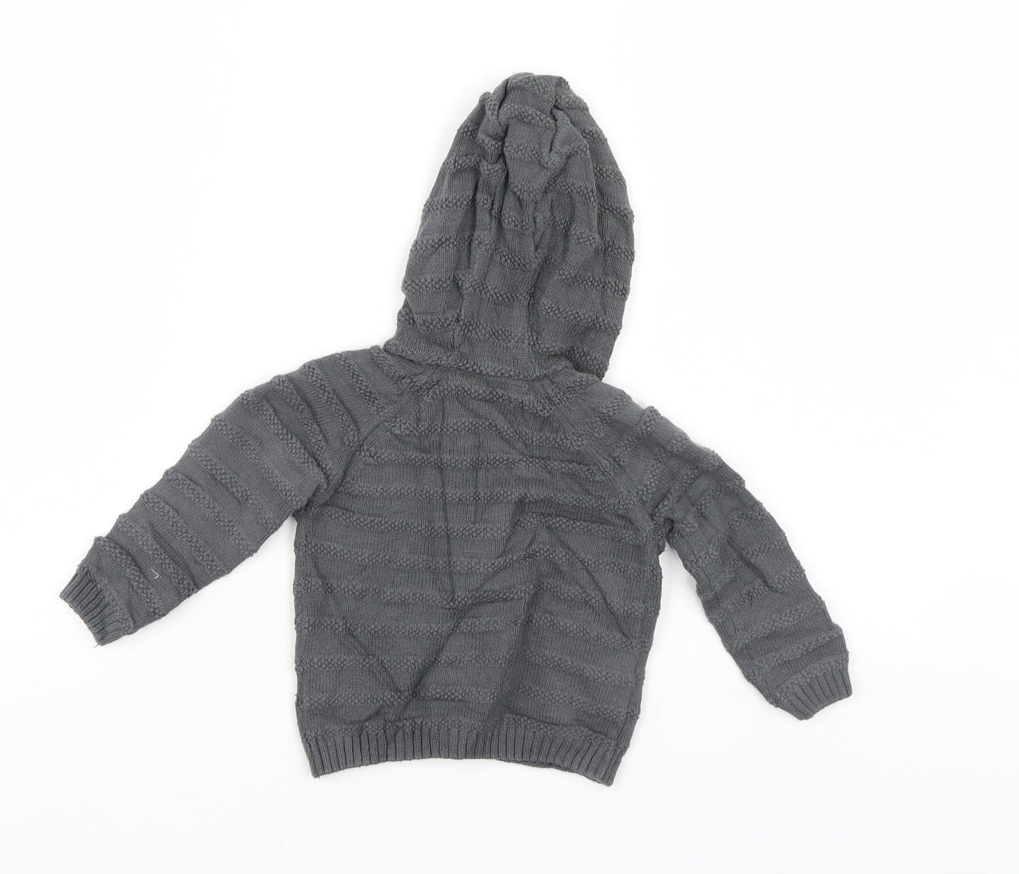 John Lewis Boys Grey Striped  Jacket Coat Size 9-12 Months