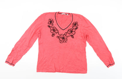 Womens UK Size 14 Rabe Pink Pullover Jumper