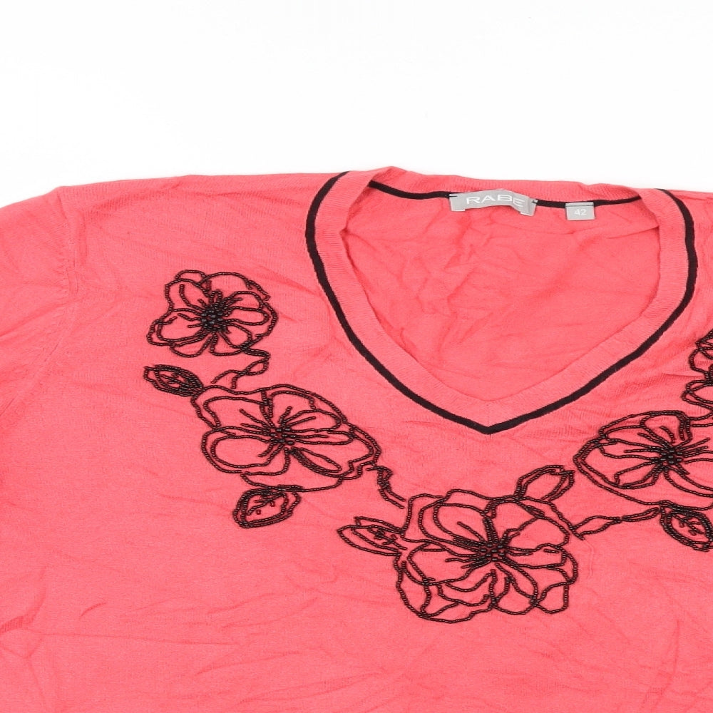 Womens UK Size 14 Rabe Pink Pullover Jumper