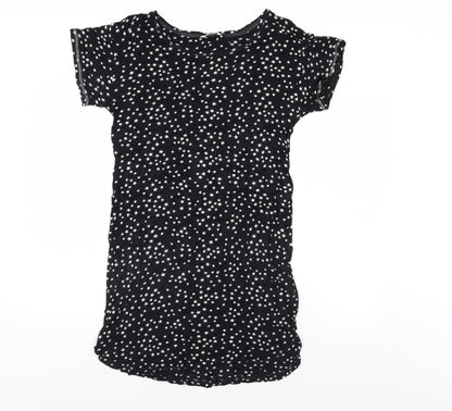 Love o Lounge Womens Black Polka Dot   Gown Size 10