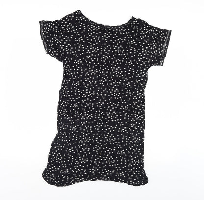Love o Lounge Womens Black Polka Dot   Gown Size 10