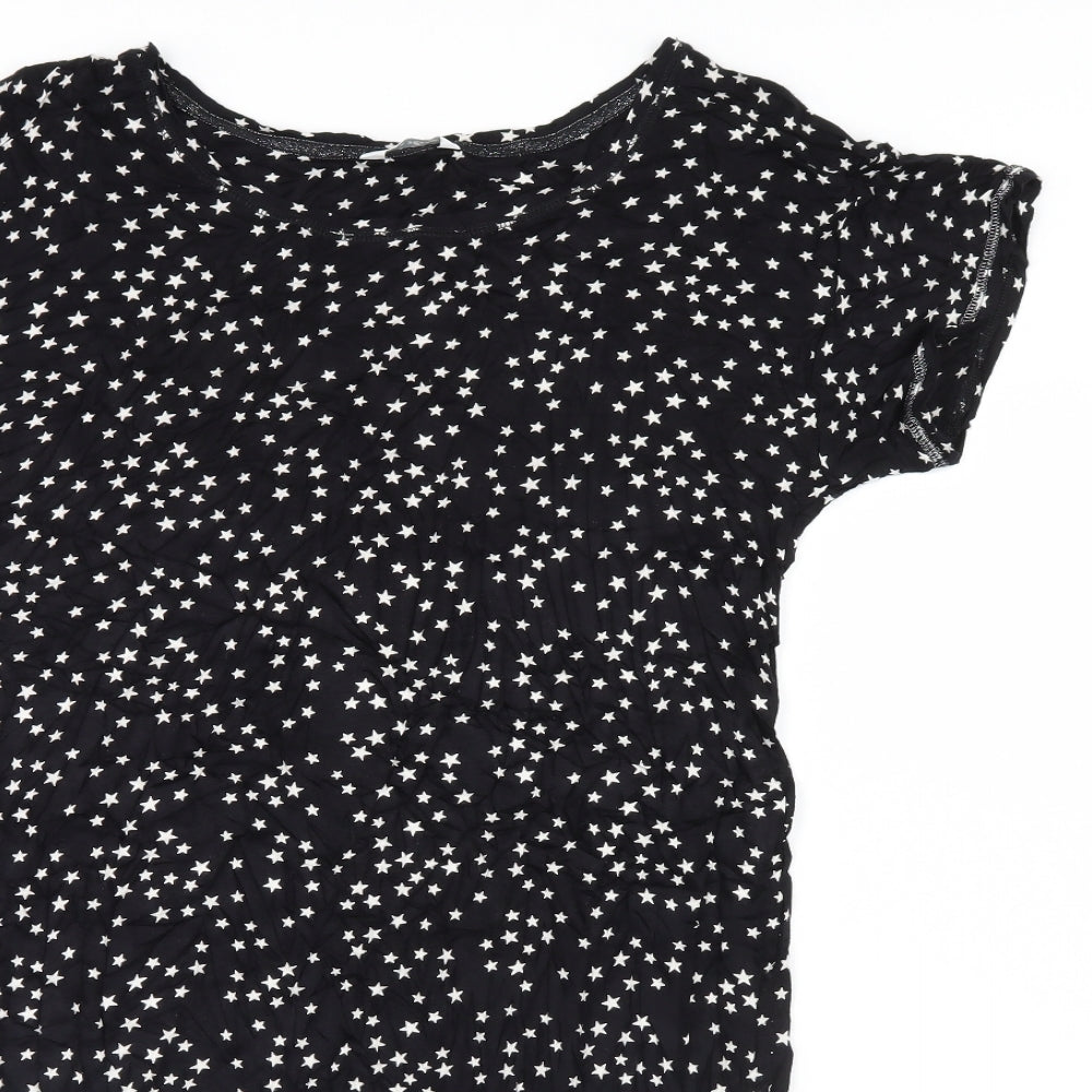 Love o Lounge Womens Black Polka Dot   Gown Size 10