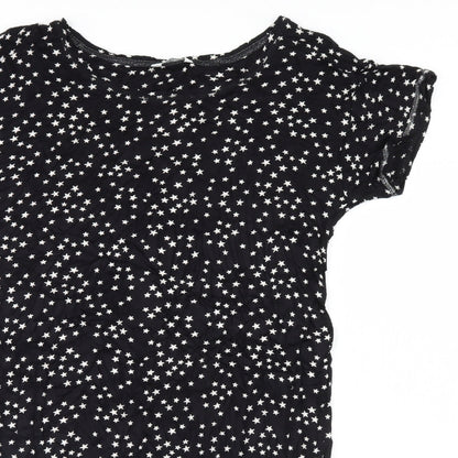Love o Lounge Womens Black Polka Dot   Gown Size 10