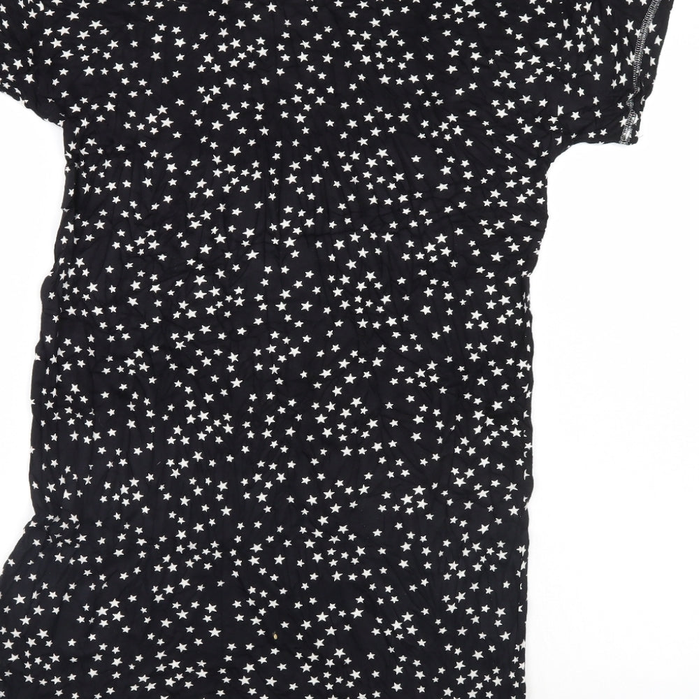 Love o Lounge Womens Black Polka Dot   Gown Size 10