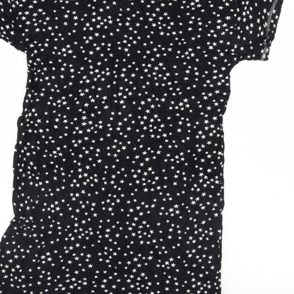 Love o Lounge Womens Black Polka Dot   Gown Size 10