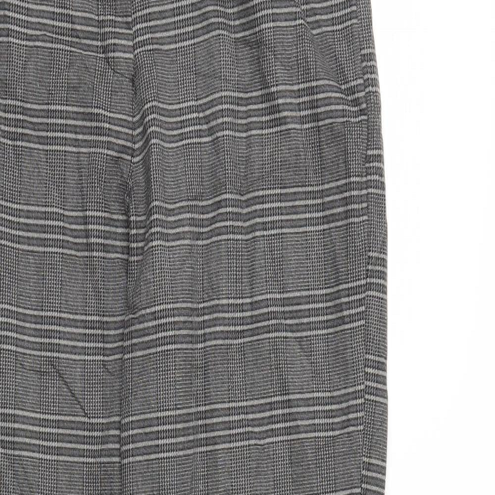 Womens UK Size 12 Boohoo Regular Fit  Grey Trousers