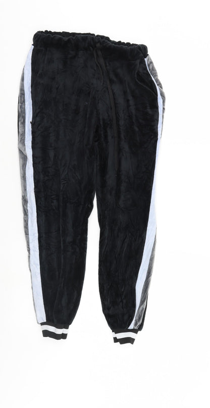 Womens UK Size 6 Boohoo Regular Fit Sweatpants Black Trousers
