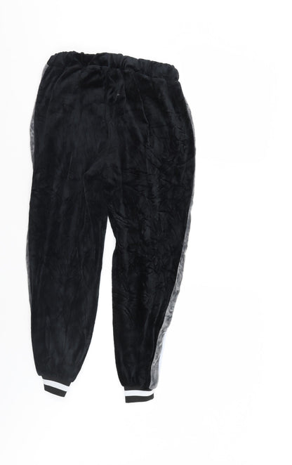 Womens UK Size 6 Boohoo Regular Fit Sweatpants Black Trousers