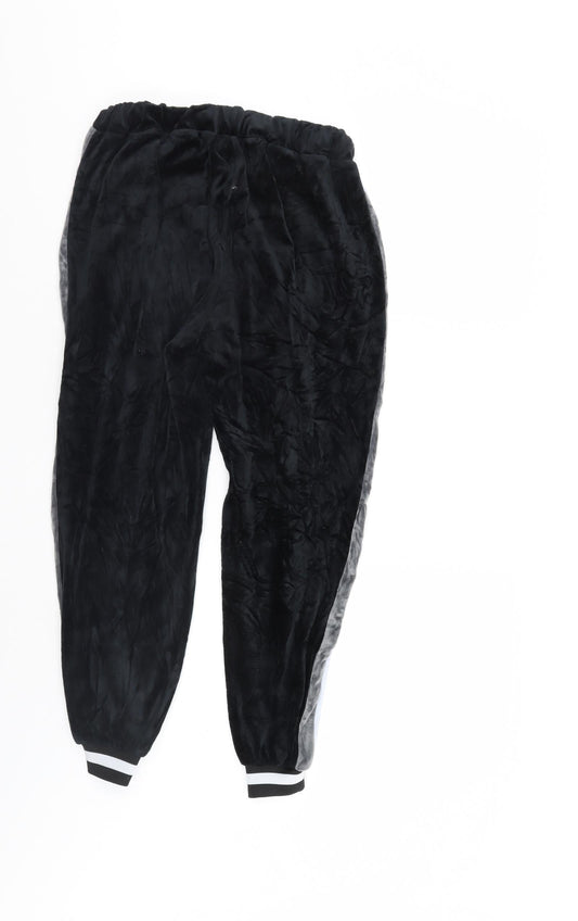 Womens UK Size 6 Boohoo Regular Fit Sweatpants Black Trousers