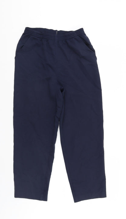 Womens UK Size 12 Preworn Regular Fit  Blue Trousers