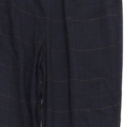 F&F Womens Blue Check  Trousers  Size 12 L27 in