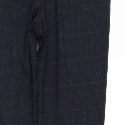 F&F Womens Blue Check  Trousers  Size 12 L27 in