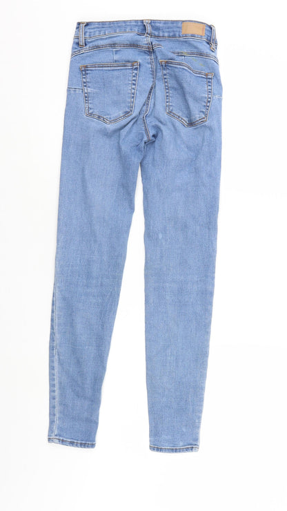 Pull & Bear   Womens Blue  Denim Tapered Jeans Size 6 L27 in