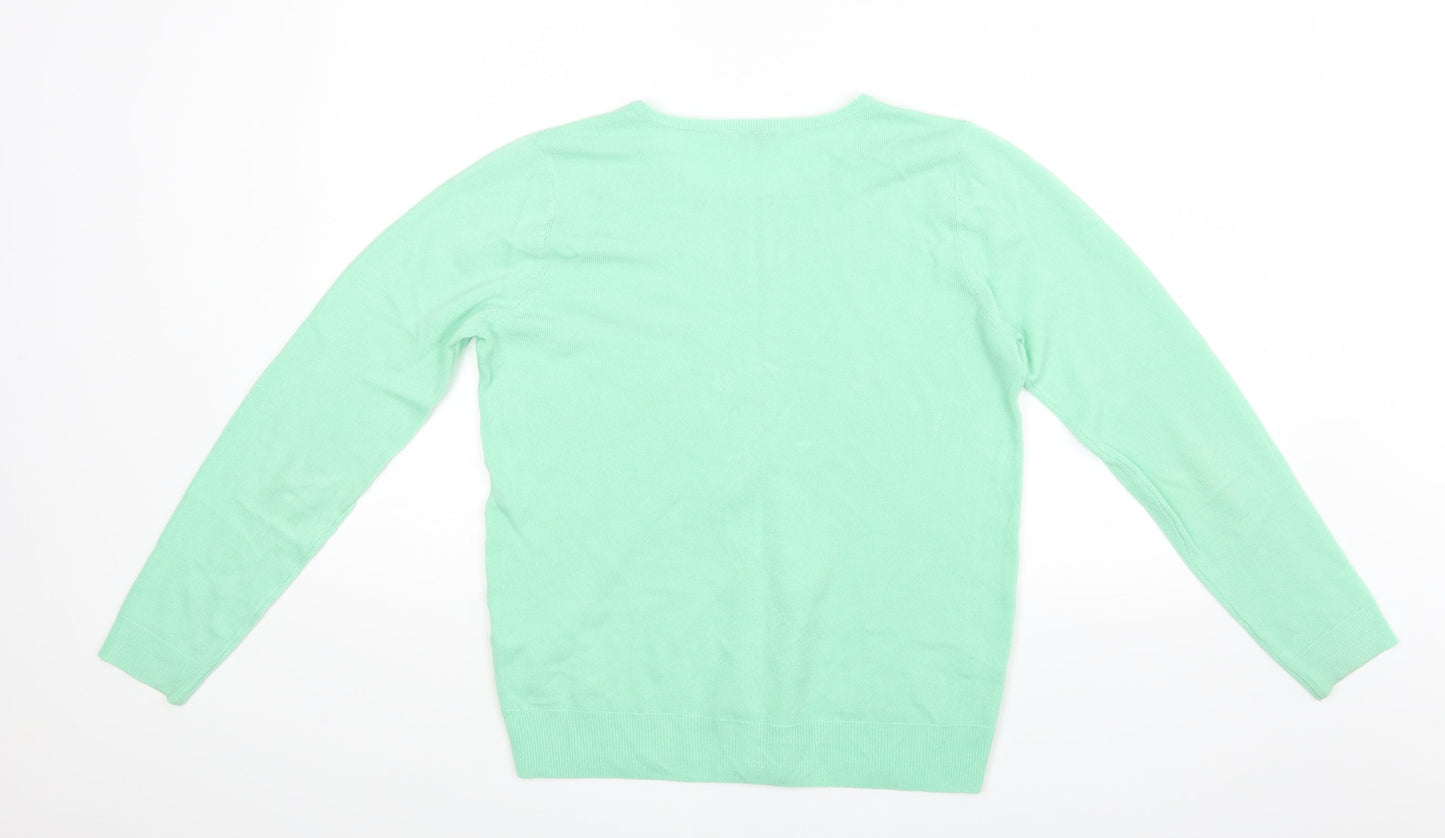 Womens UK Size 12 BHS Green Basic Blouse