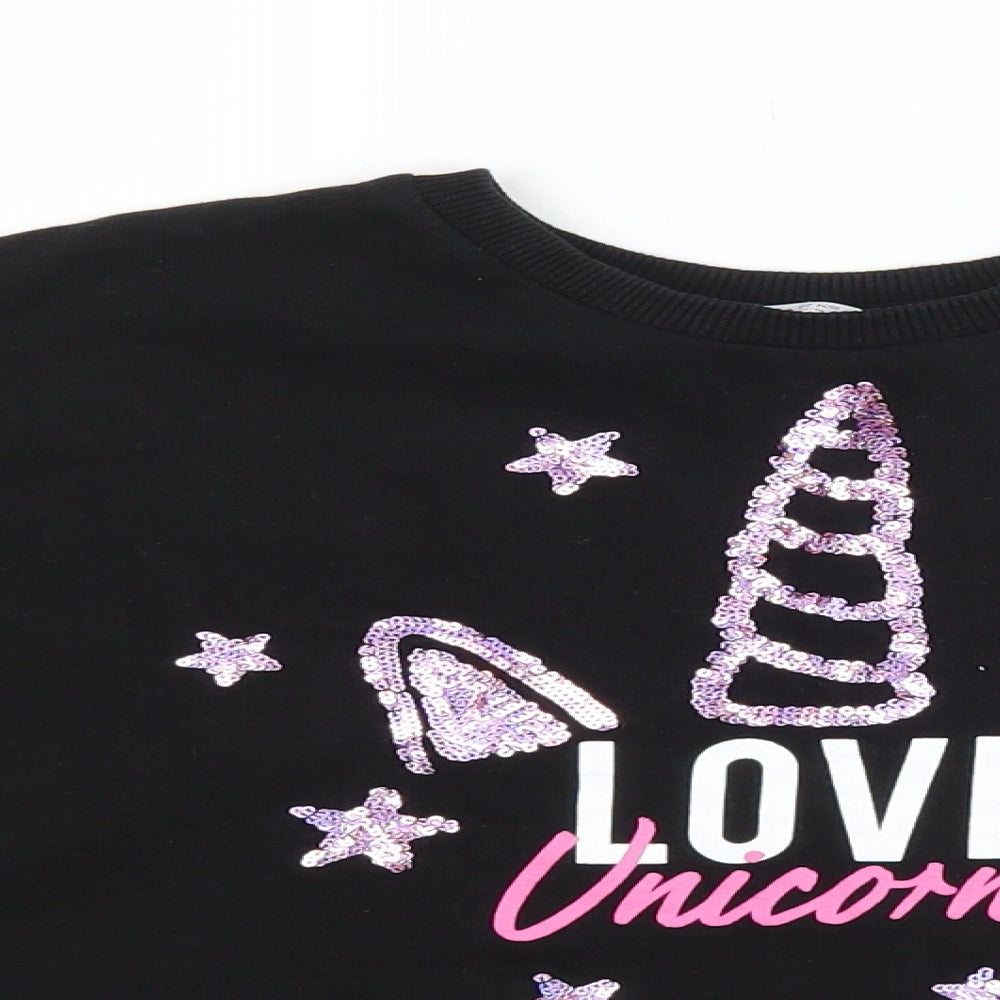 Primar4k Girls Black   Pullover Jumper Size 10-11 Years  - Cropped