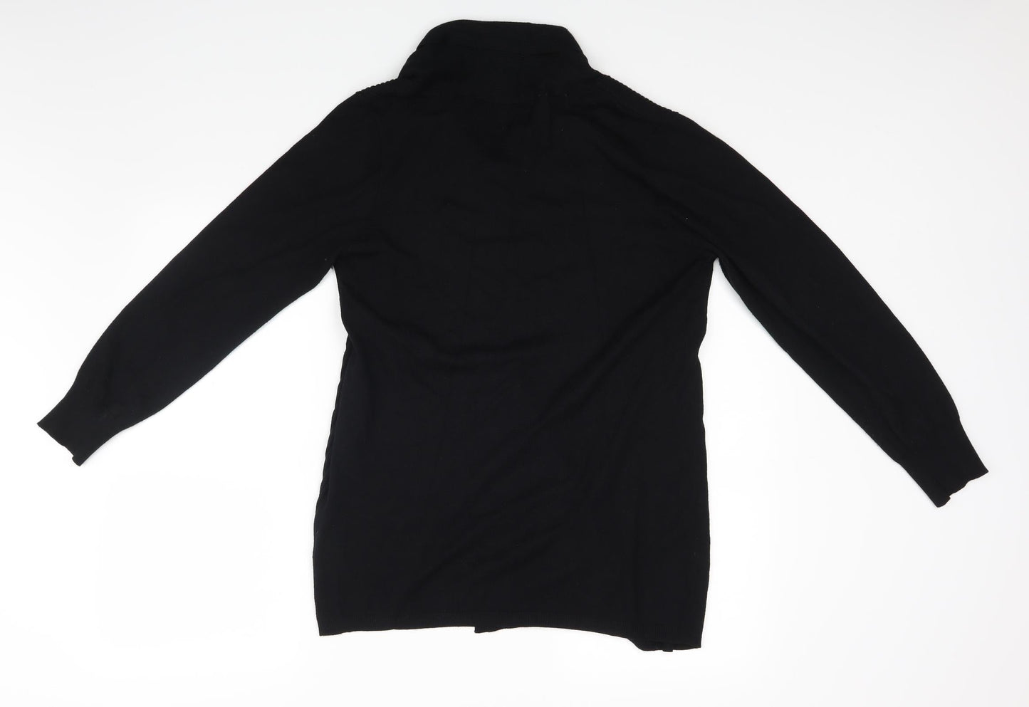 Nutmeg Womens Black   Wrap Jumper Size 18