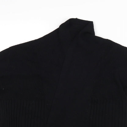 Nutmeg Womens Black   Wrap Jumper Size 18
