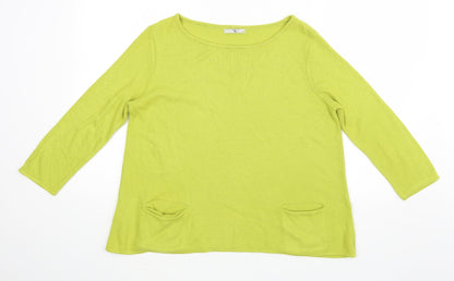 TU Womens Yellow   Basic Blouse Size 10