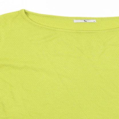 TU Womens Yellow   Basic Blouse Size 10