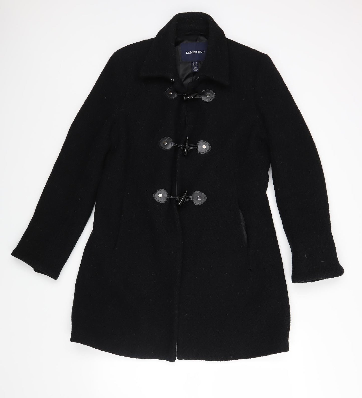 Lands End Womens Black   Jacket  Size 10