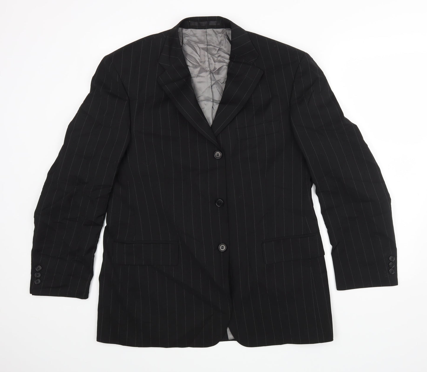Mens UK Size 40 M&S Regular Black Suit Jacket