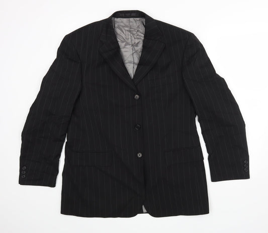 Mens UK Size 40 M&S Regular Black Suit Jacket