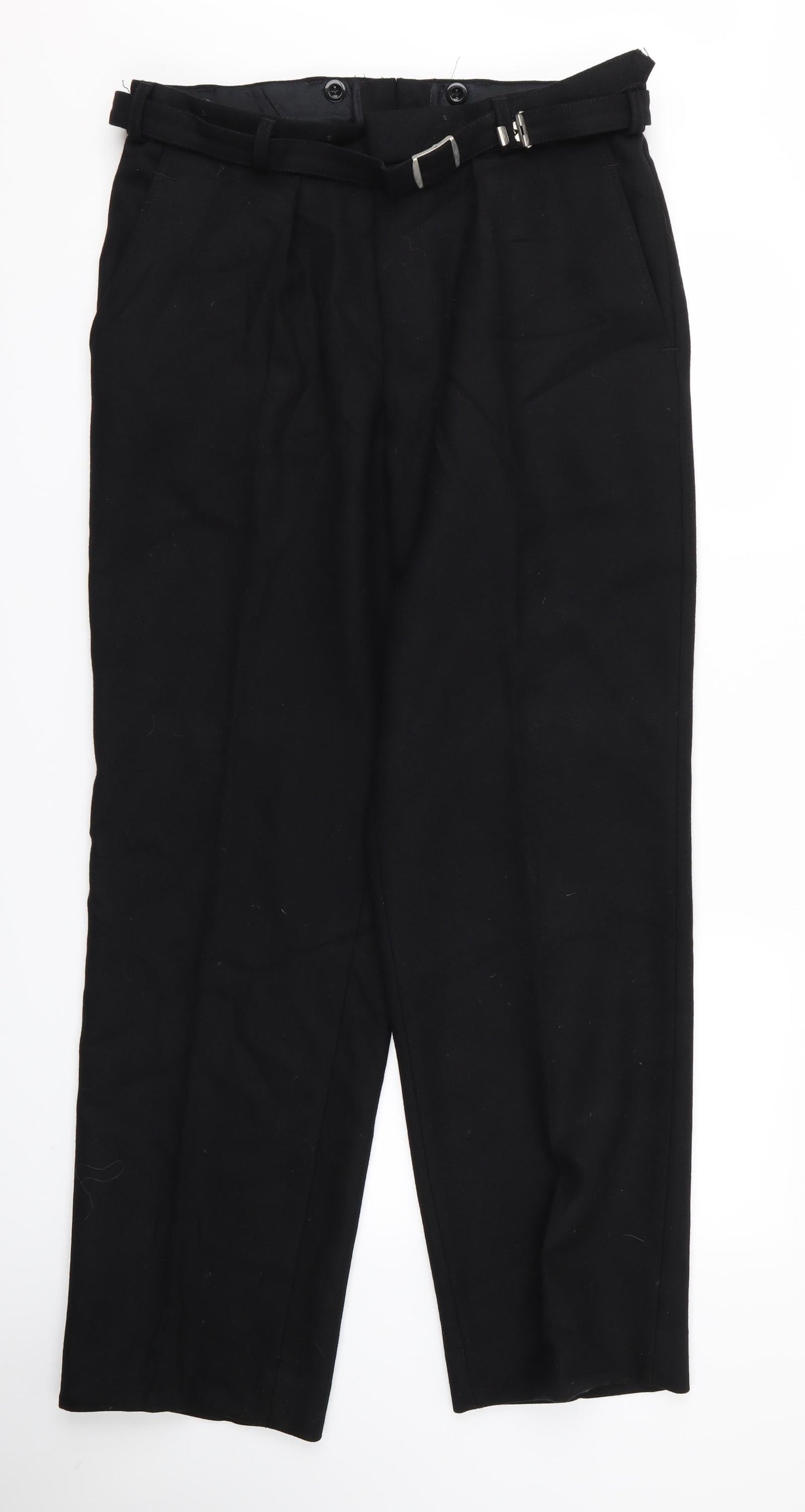 Womens UK Size 32 Preworn Regular Fit  Black Trousers