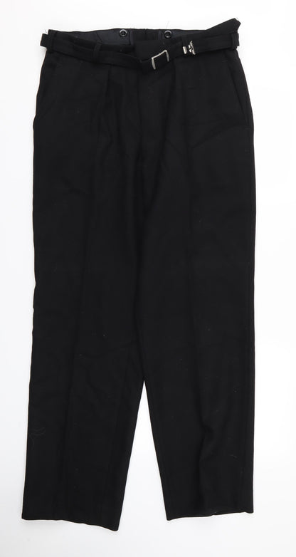 Womens UK Size 32 Preworn Regular Fit  Black Trousers