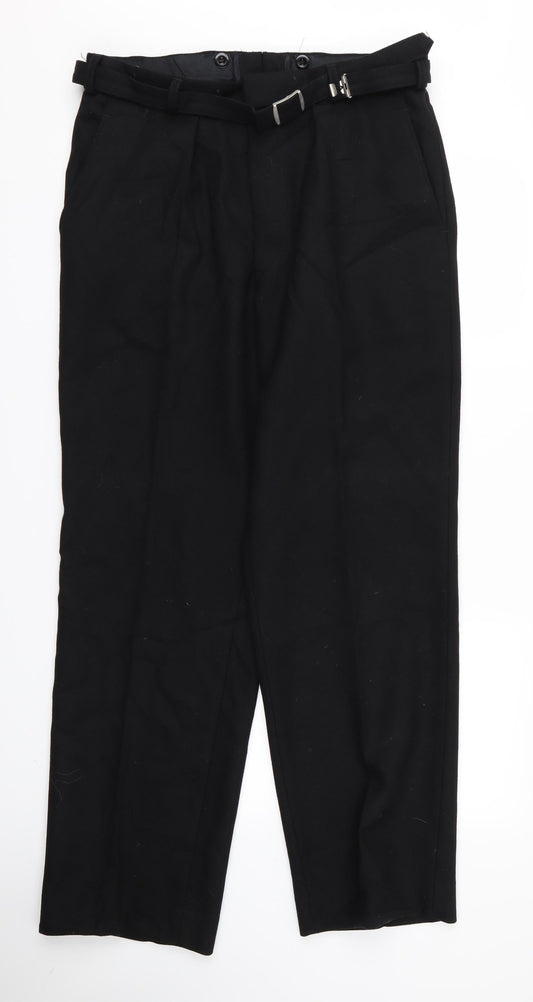 Womens UK Size 32 Preworn Regular Fit  Black Trousers