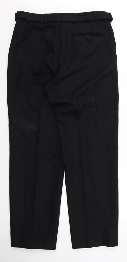 Womens UK Size 32 Preworn Regular Fit  Black Trousers