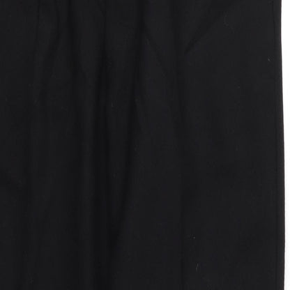 Womens UK Size 32 Preworn Regular Fit  Black Trousers