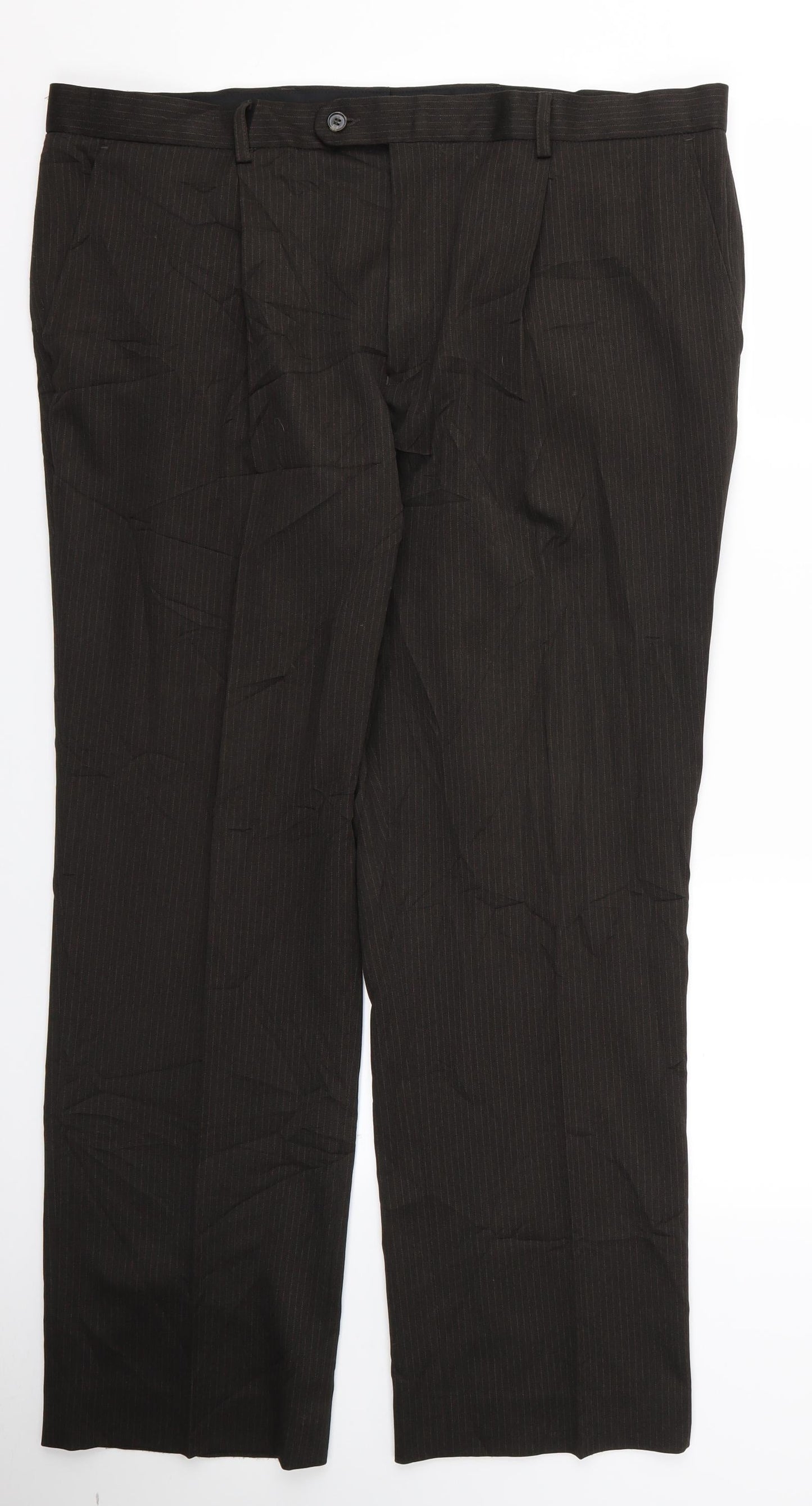 taylor and wright Mens Brown Striped  Trousers  Size 40 L28 in