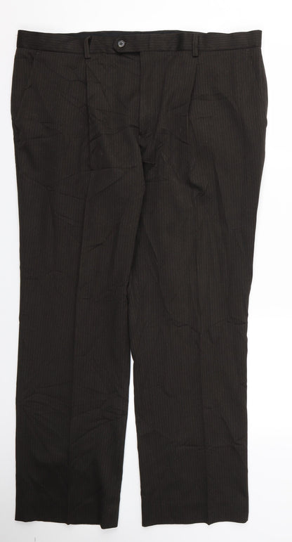 taylor and wright Mens Brown Striped  Trousers  Size 40 L28 in