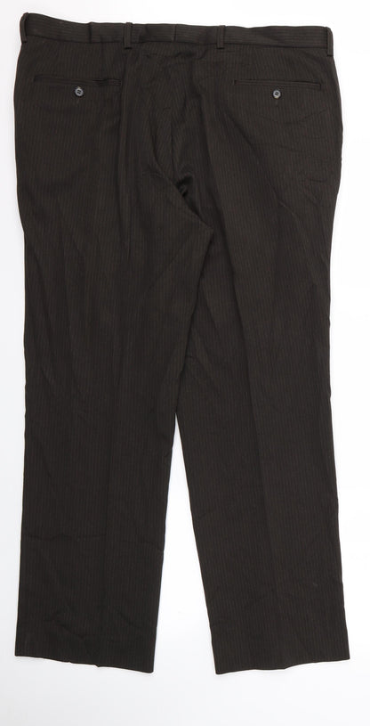 taylor and wright Mens Brown Striped  Trousers  Size 40 L28 in