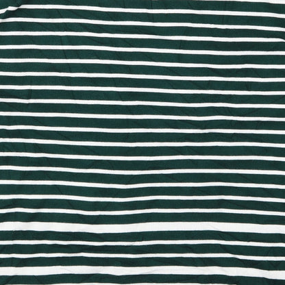 elegance Womens Green Striped  Pullover Jumper Size XL