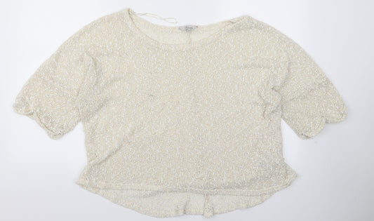 Peacocks Womens White   Pullover Jumper Size 18