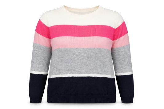 Bonmarché bonmrache Womens Multicoloured Striped Pullover Jumper Size 16