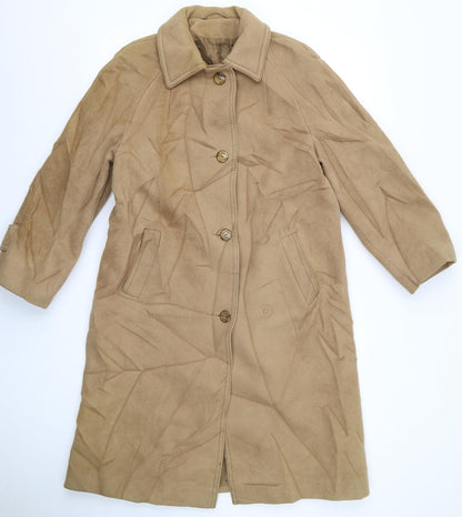 Womens UK Size 12 Preworn Brown Overcoat