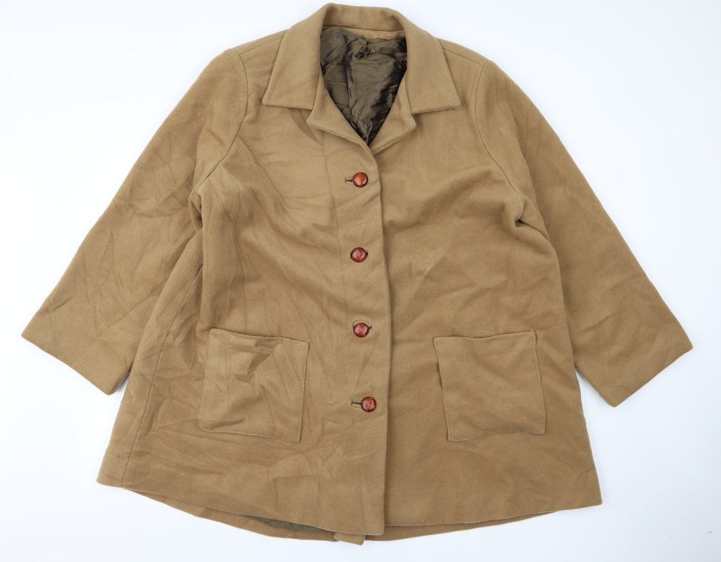 Womens UK Size XL Preworn Beige Parka Coat