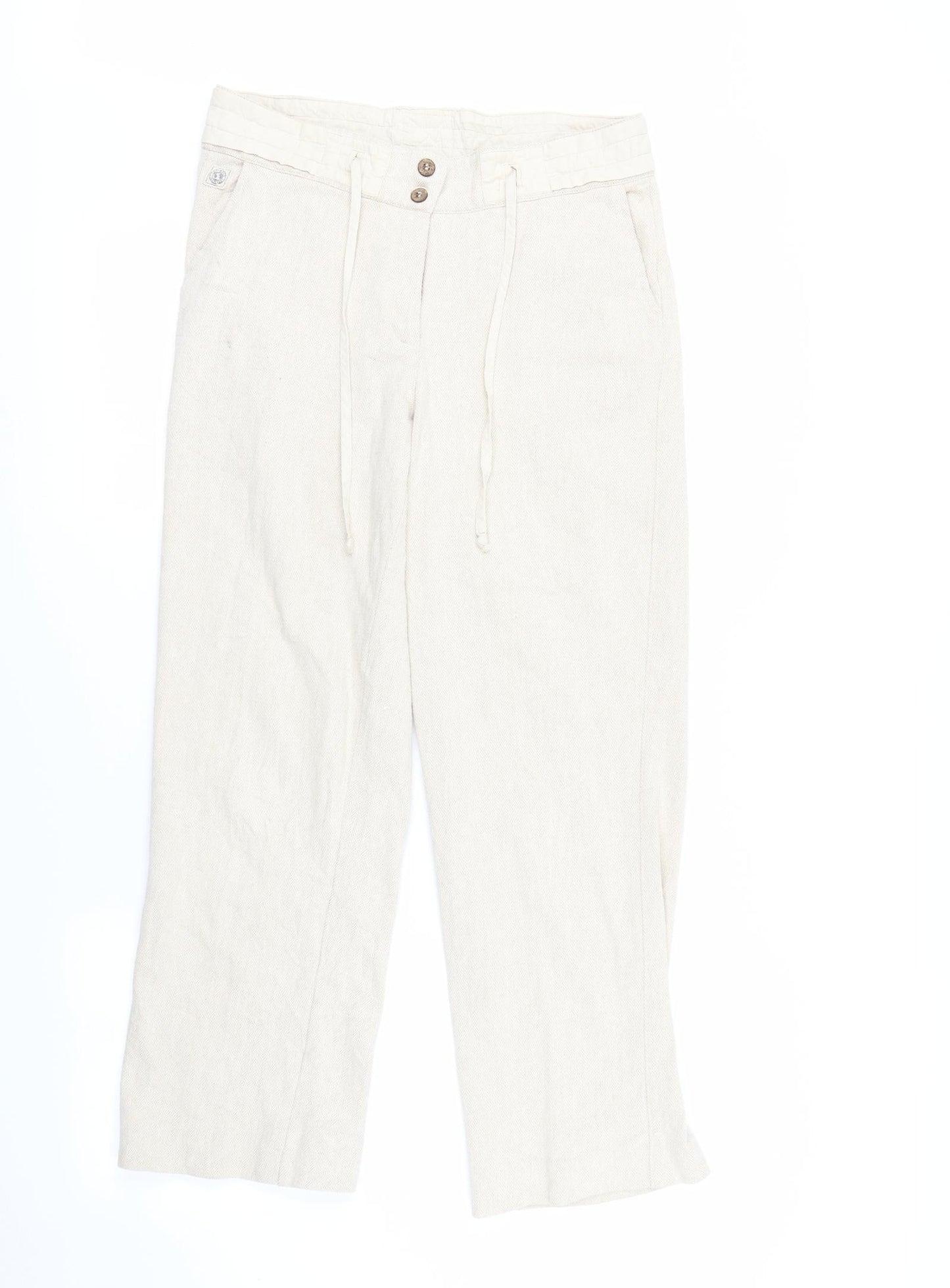 Womens UK Size L Preworn Regular Fit Sweatpants Brown Trousers