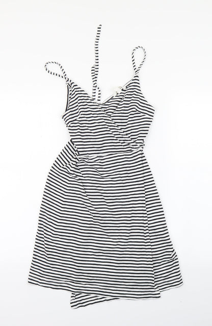 H&M Womens Blue Striped  A-Line Skirt Size XS