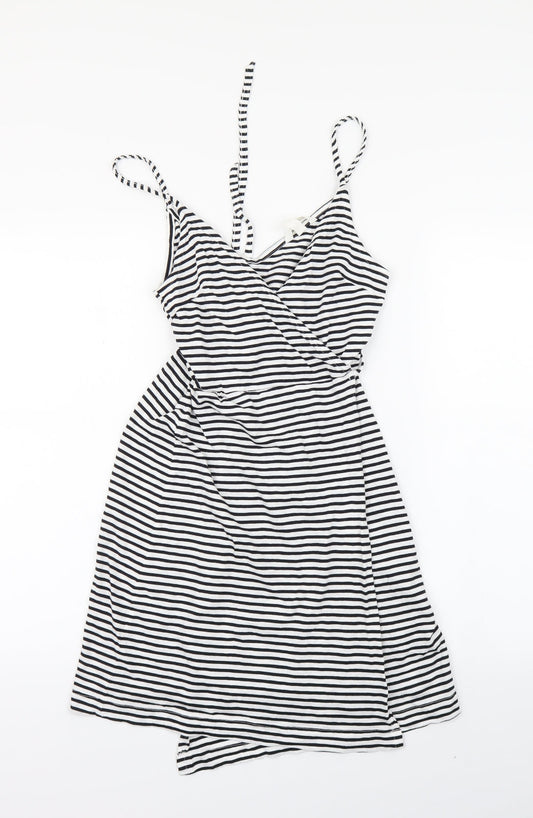 H&M Womens Blue Striped  A-Line Skirt Size XS