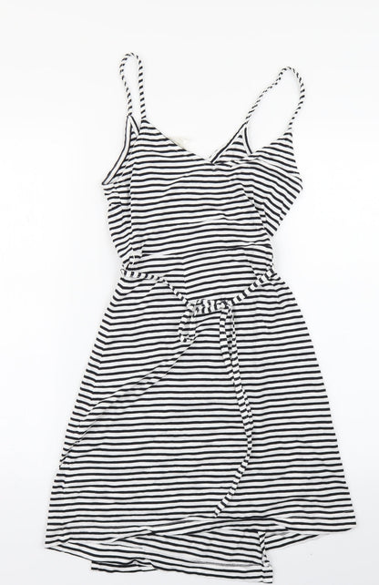 H&M Womens Blue Striped  A-Line Skirt Size XS