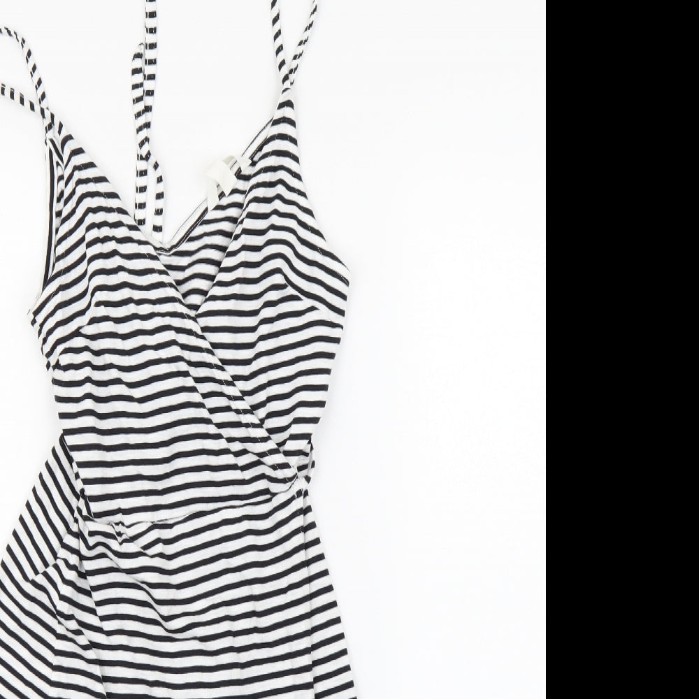 H&M Womens Blue Striped  A-Line Skirt Size XS