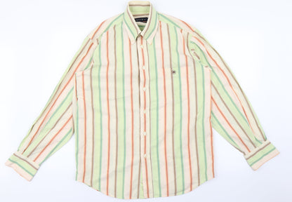 Memo Mens Green Striped   Polo Size M