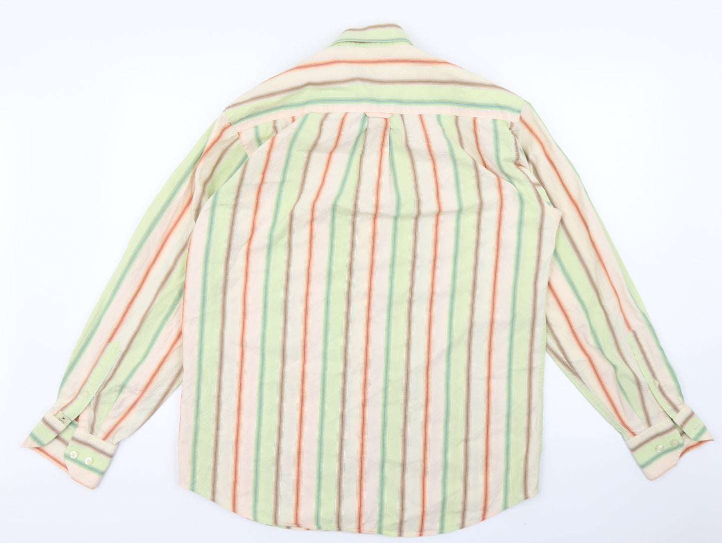 Memo Mens Green Striped   Polo Size M