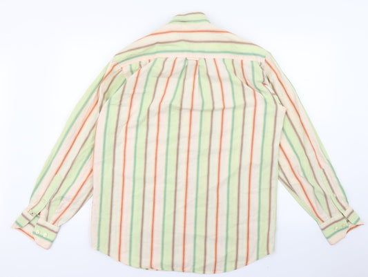 Memo Mens Green Striped   Polo Size M