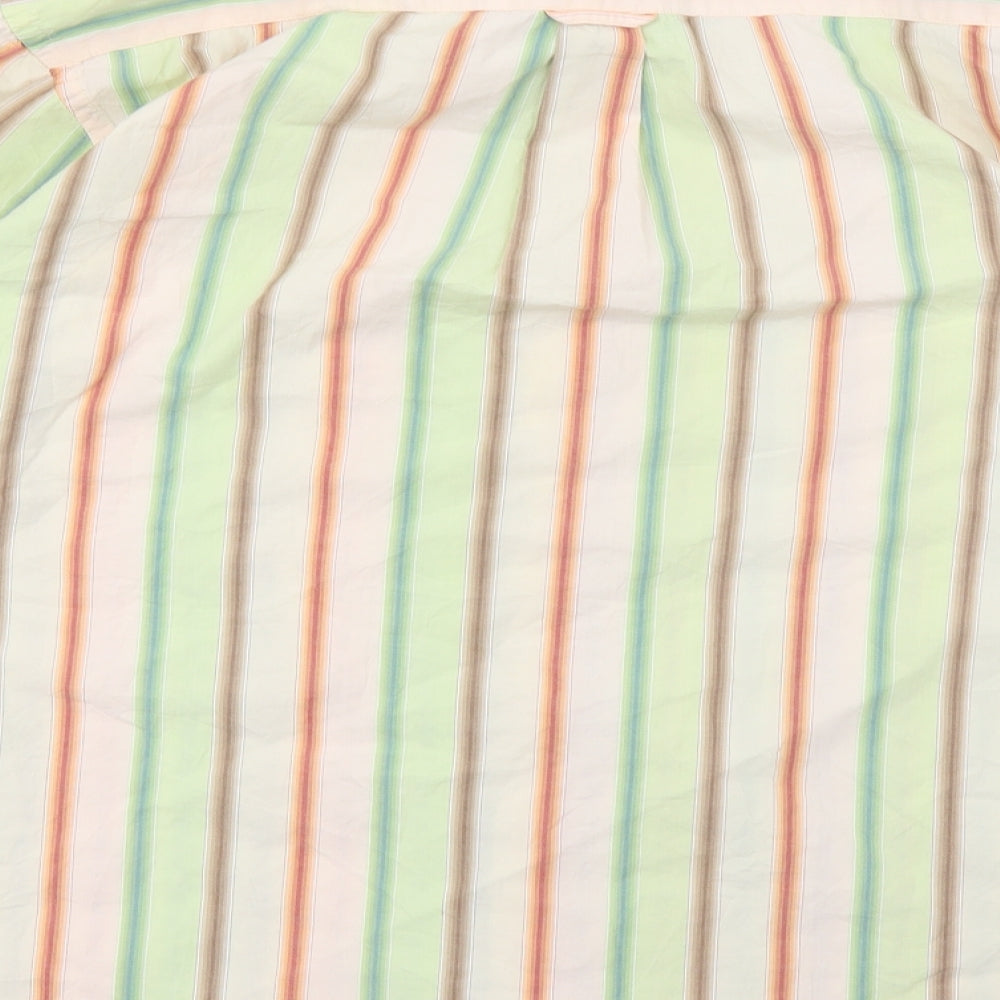 Memo Mens Green Striped   Polo Size M