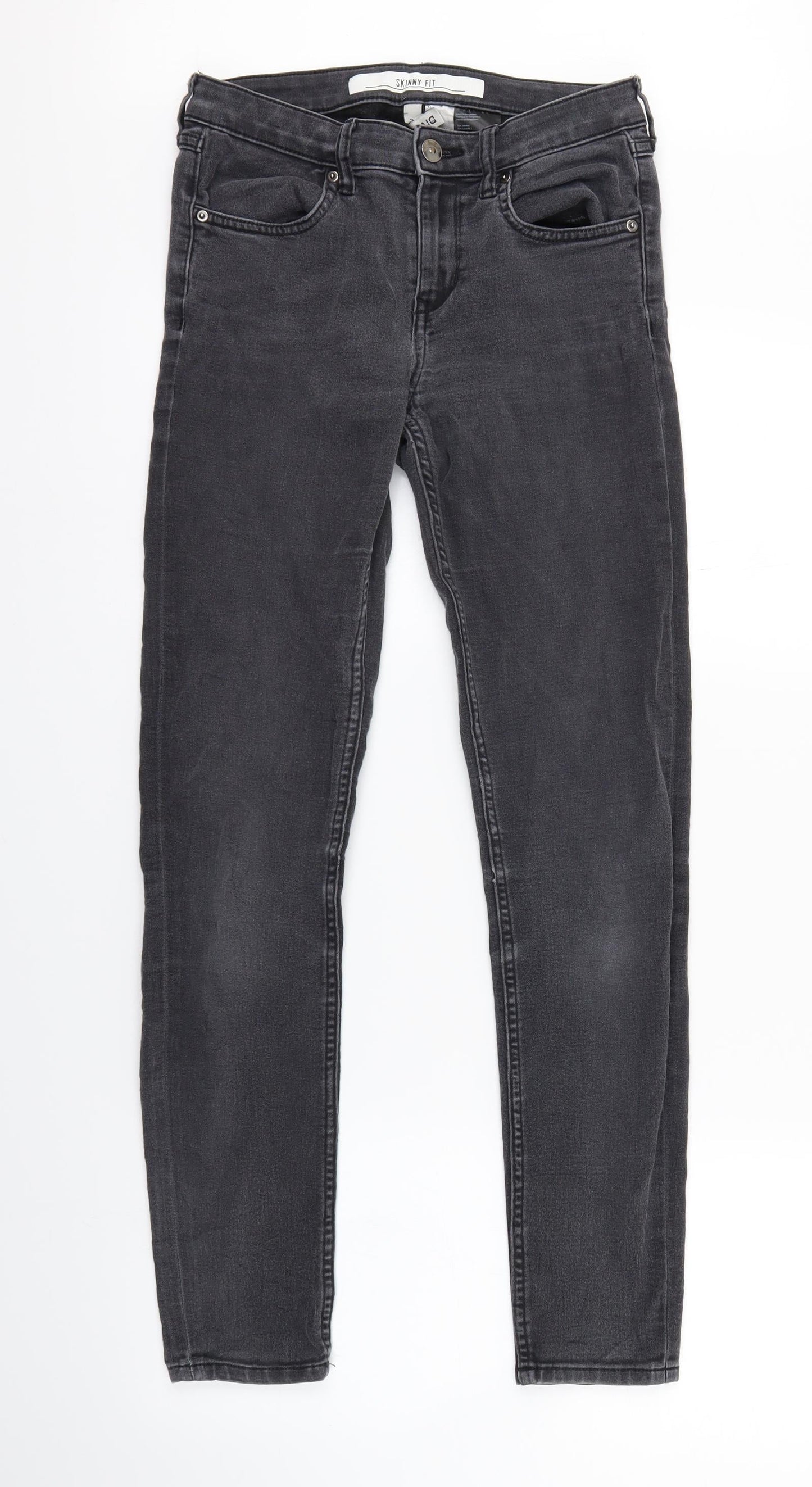Womens UK Size 8 Divided Regular Fit Skinny Black Jeans
